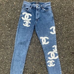 Channel Painted Jeans